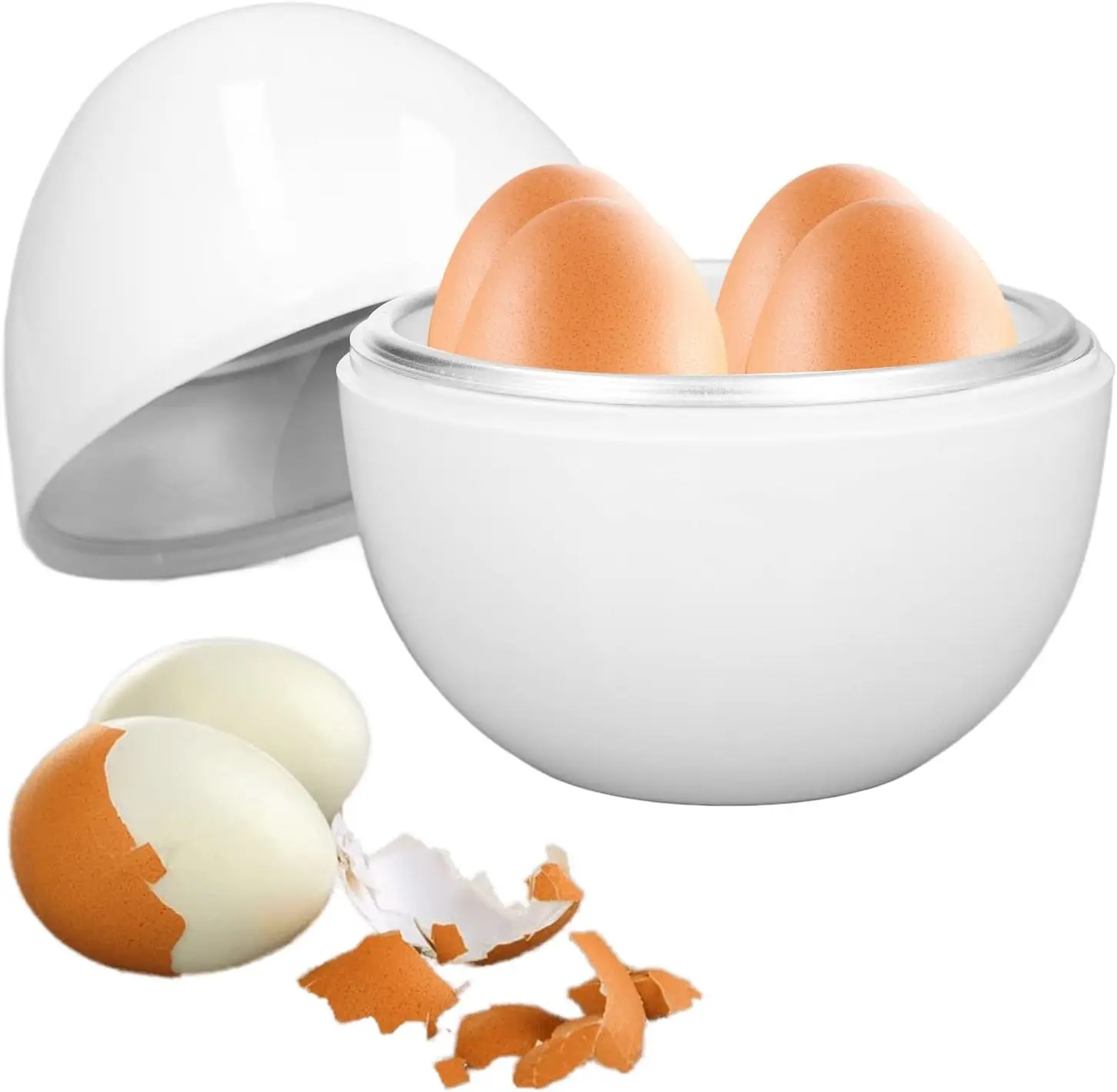 

Egg Cooker for Microwave, 4 Egg Capacity, Microwave Hardboiled Egg Maker, Egg Cooker, Egg Boiler & Steamer - Cooks Your Eggs In