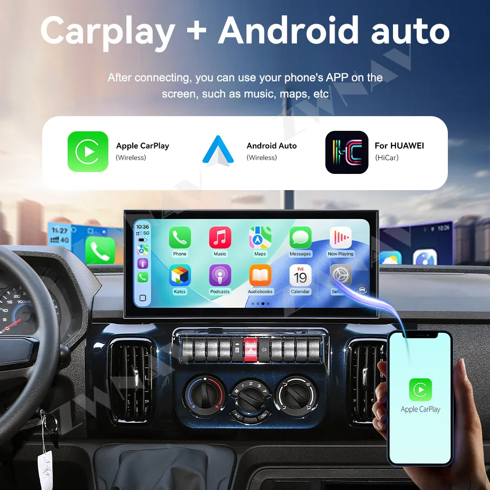 15.8 inch Android 15 Carplay Car Radio Touch Screen For Lveco Daily 2017-2026 GPS Navigation Multimedia Player Head Unit Auto