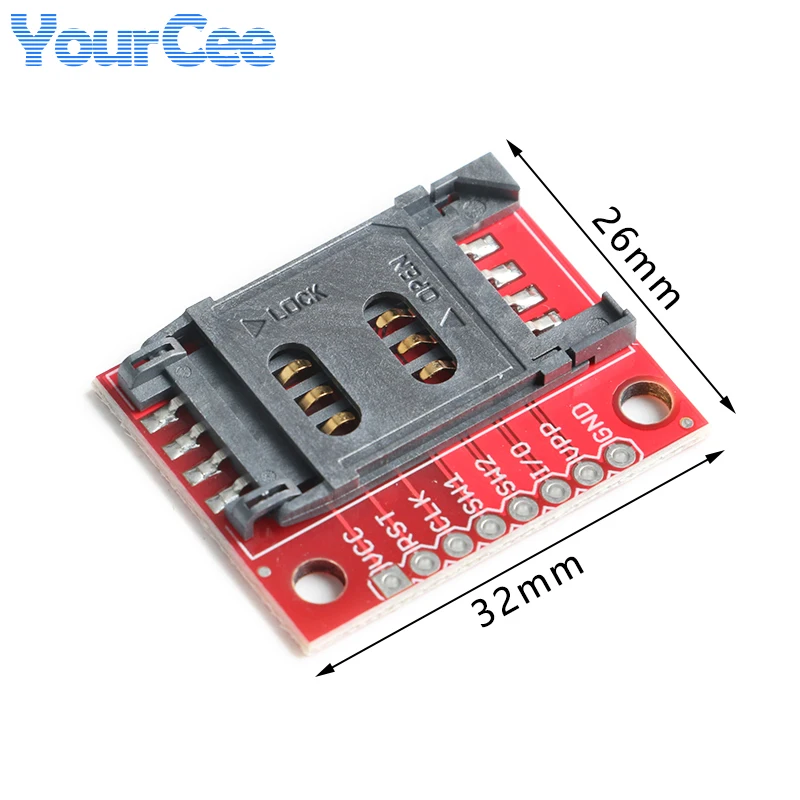 2pcs/1pc SIM Card Socket Breakout Holder Adapter Plate Module with Pin Header