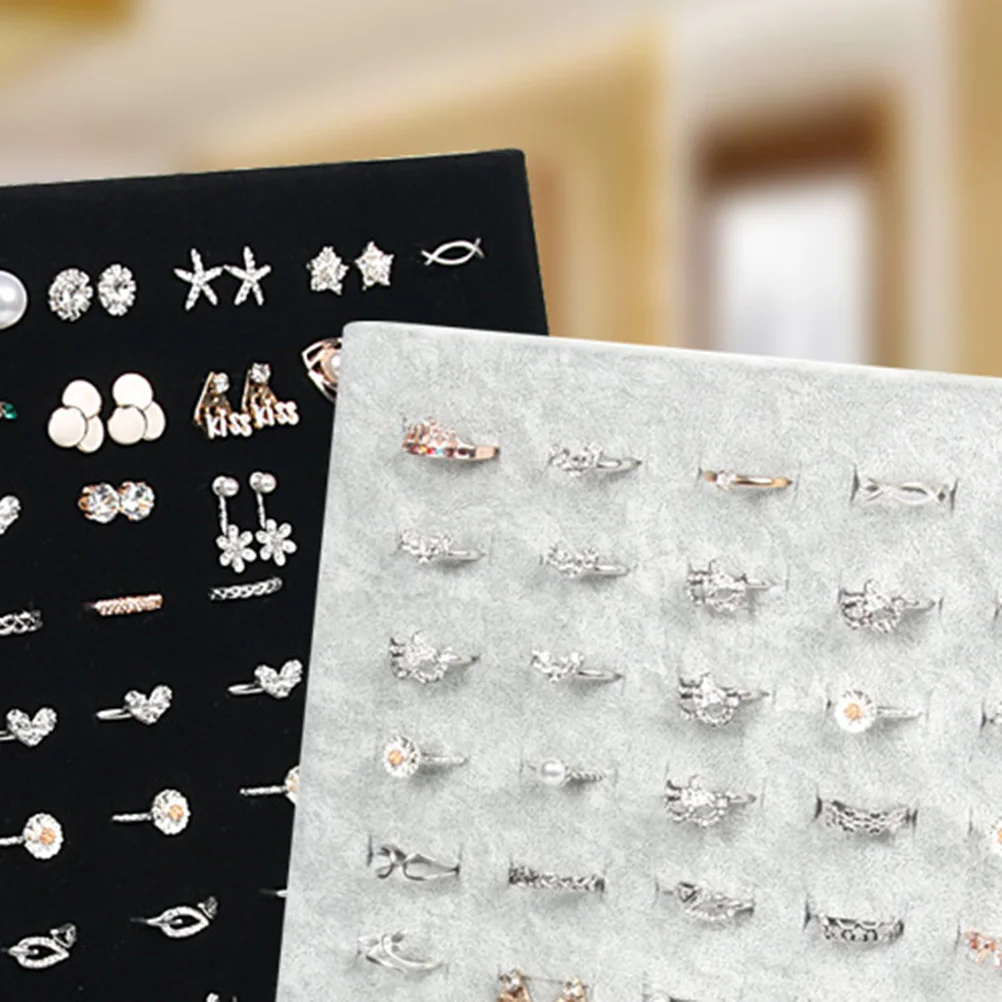 

Ring Display Board Rings Showcase Display Jewelry Organizer Holder Black Stylish Design For Living Room Dressing Table Fit