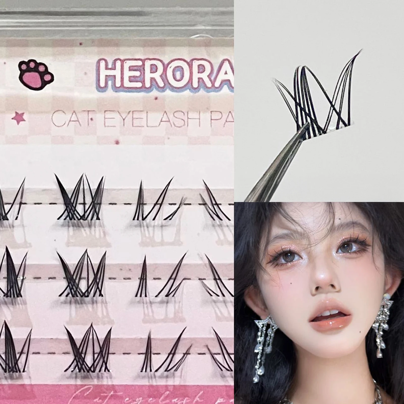 3/6/10 file Ciglia finte inferiori realistiche in stile volpe 5-6.5mm Cluster di estensione ciglia inferiori individuali Strumento perfetto per il trucco degli occhi