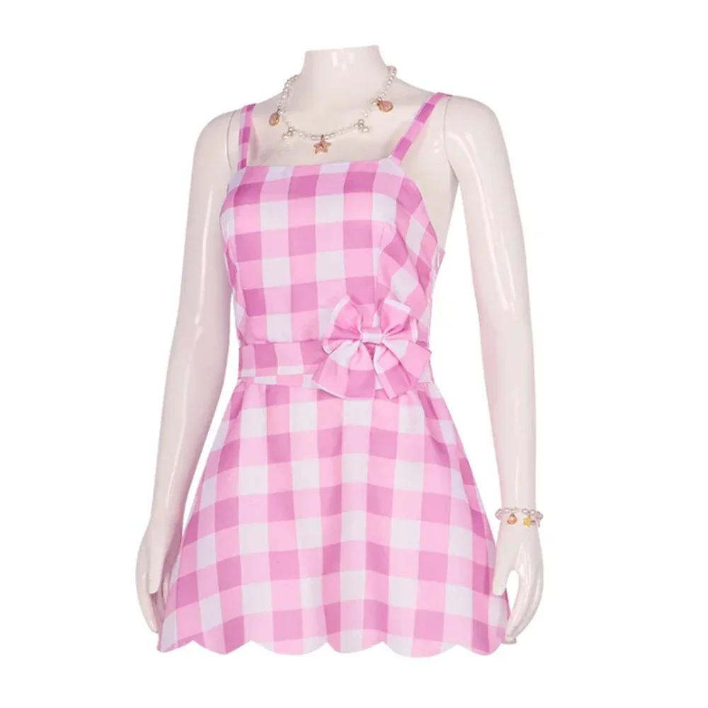 Princess Cosplay Costume Full Sets Dress Plaid Beach Uniforms for Women Adult Outfit Halloween Carnival Party Clothes Roleplay