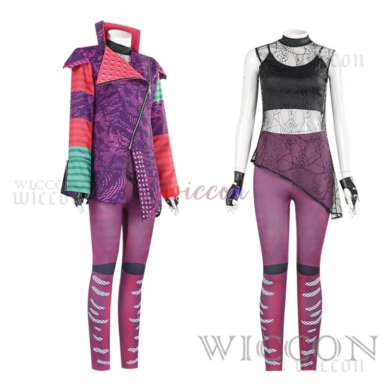 Descendants Fantasy Mal Cosplay Costume Adult Women Vest Coat Pants Gloves Outfits Halloween Carnival Disguise Party Suit