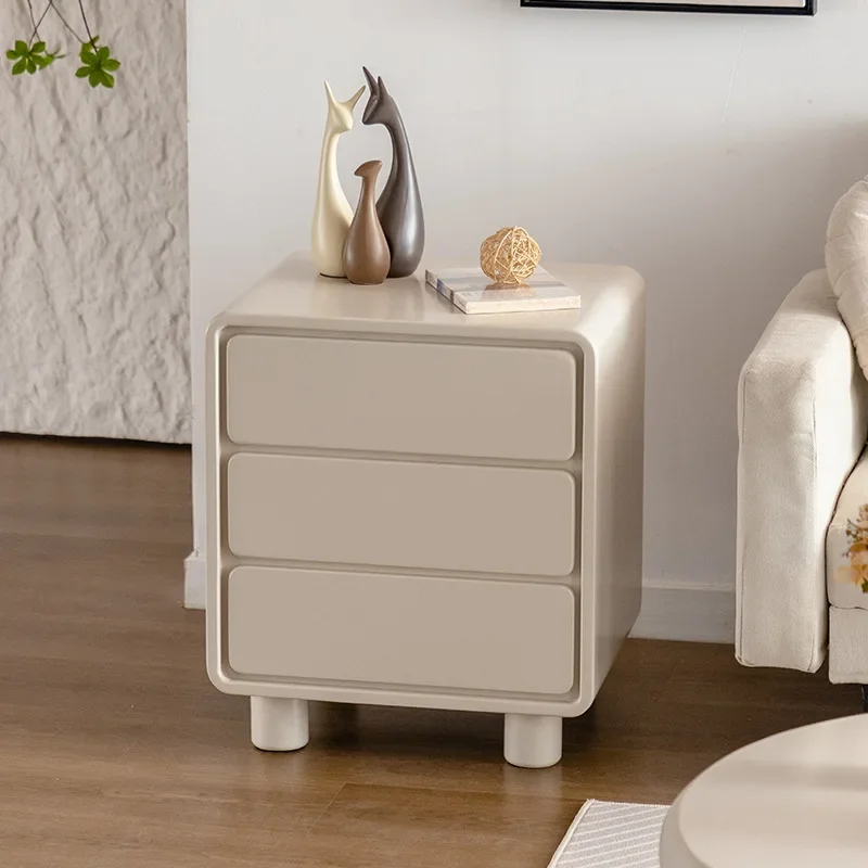 Mesita de noche de lujo con luz nórdica, pequeño apartamento, sofá para el hogar, armario lateral, almacenamiento para sala de estar y dormitorio