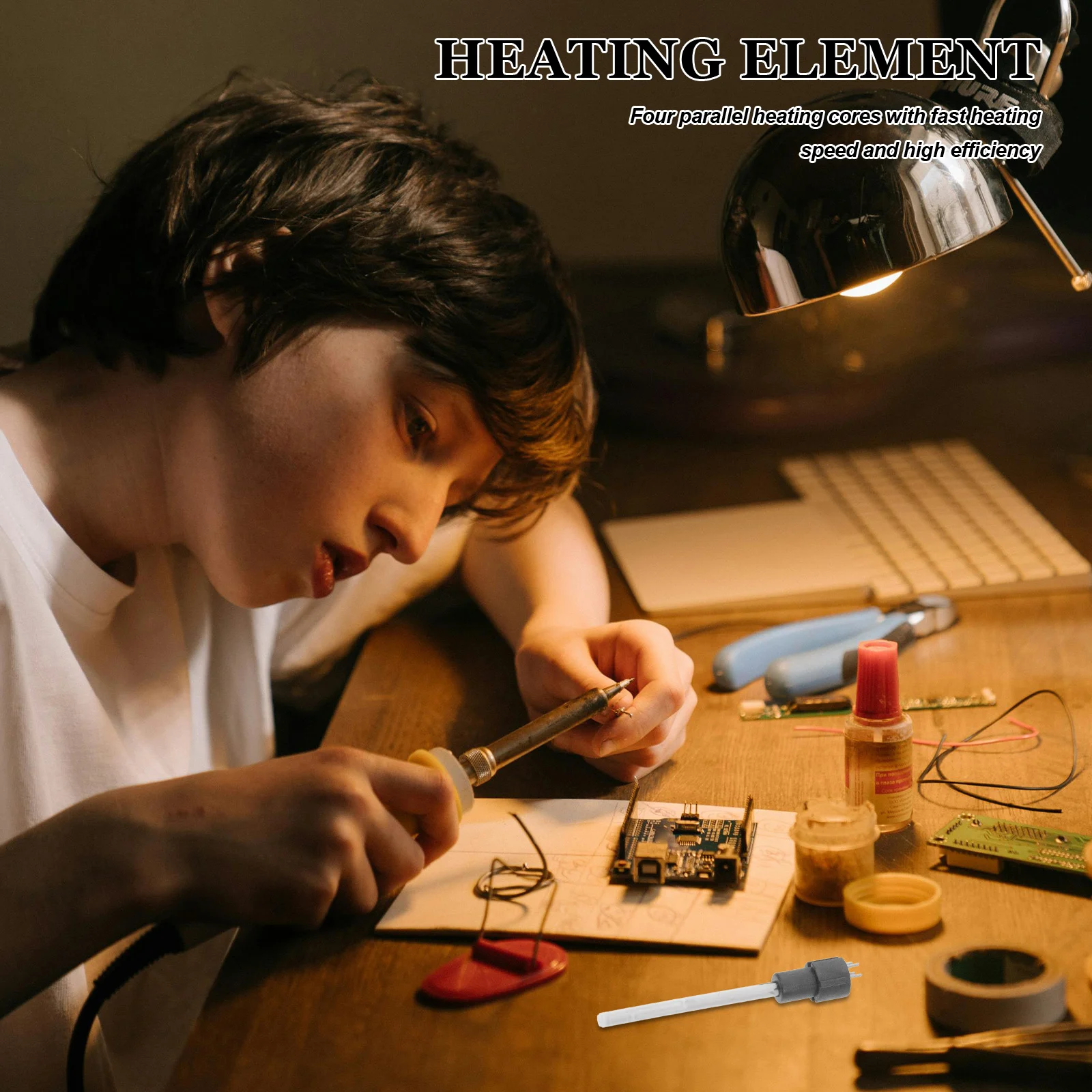 

Soldering Iron Station Ceramic Heating Core Fast Even Heat Diy Electronics Repair Ergonomic Handle Parallel Heating