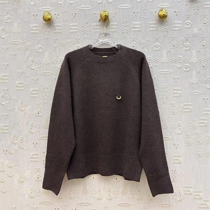 

Women's Round Neck Long Sleeve Knit Top Stylish Casual Commuter Pullover High-Quality Base Layer Top Fall, New Arrival, 2025