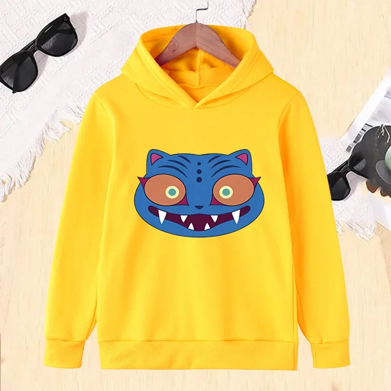 ديربي النمر زي الأطفال هوديي الخريف الشتاء الفتيان الفتيات موضة Kawaii عادية الصوف الاطفال البلوز بلوزات للجنسين