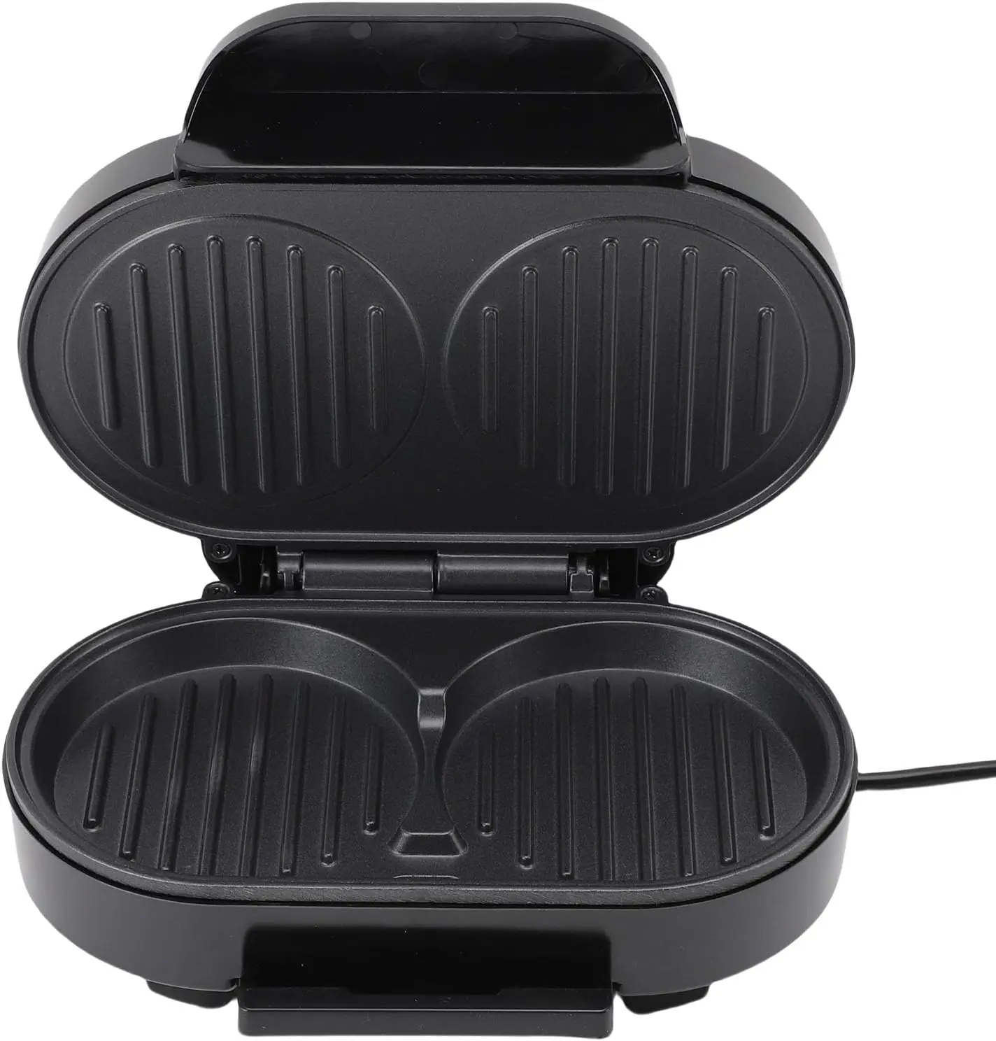 ماكينة صنع الساندوتشات للإفطار، ماكينة برجر البيض غير اللاصقة، للاستخدام المنزلي، فضي أسود لمطعم الأسرة (110 فولت، قابس أمريكي)