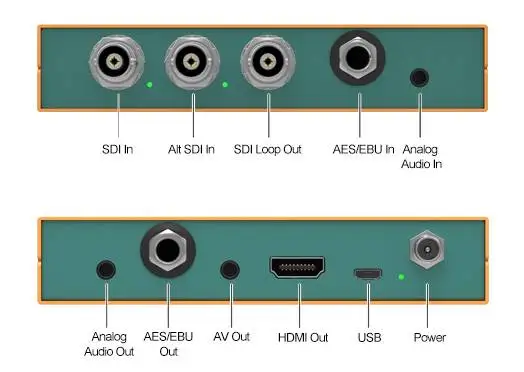 Avmatrix SC1120 convertidor de señal multifuncional HD SDI a HDMI o AV