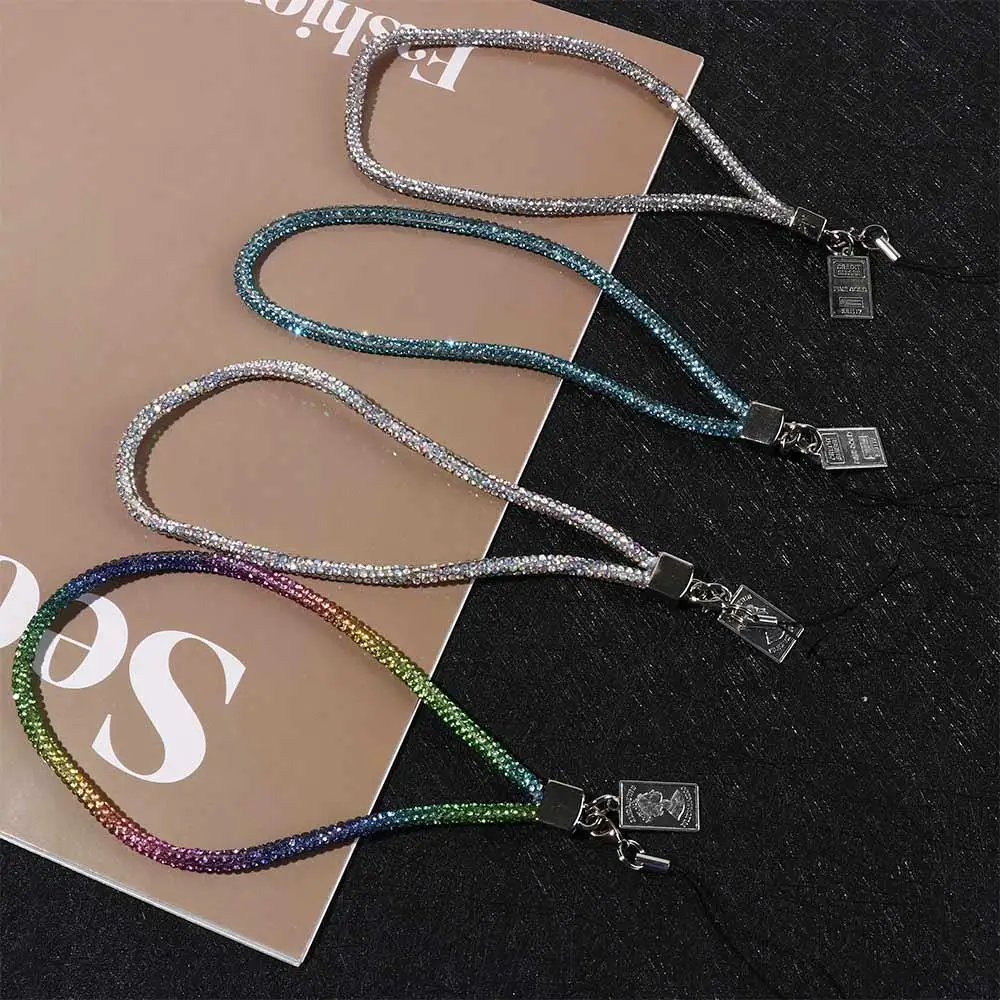 Full Diamond Rhinestone Phone Lanyard Wrist Chain Diamond Pendant Diamond Phone Lanyard Anti-lost Short Long Phone Straps