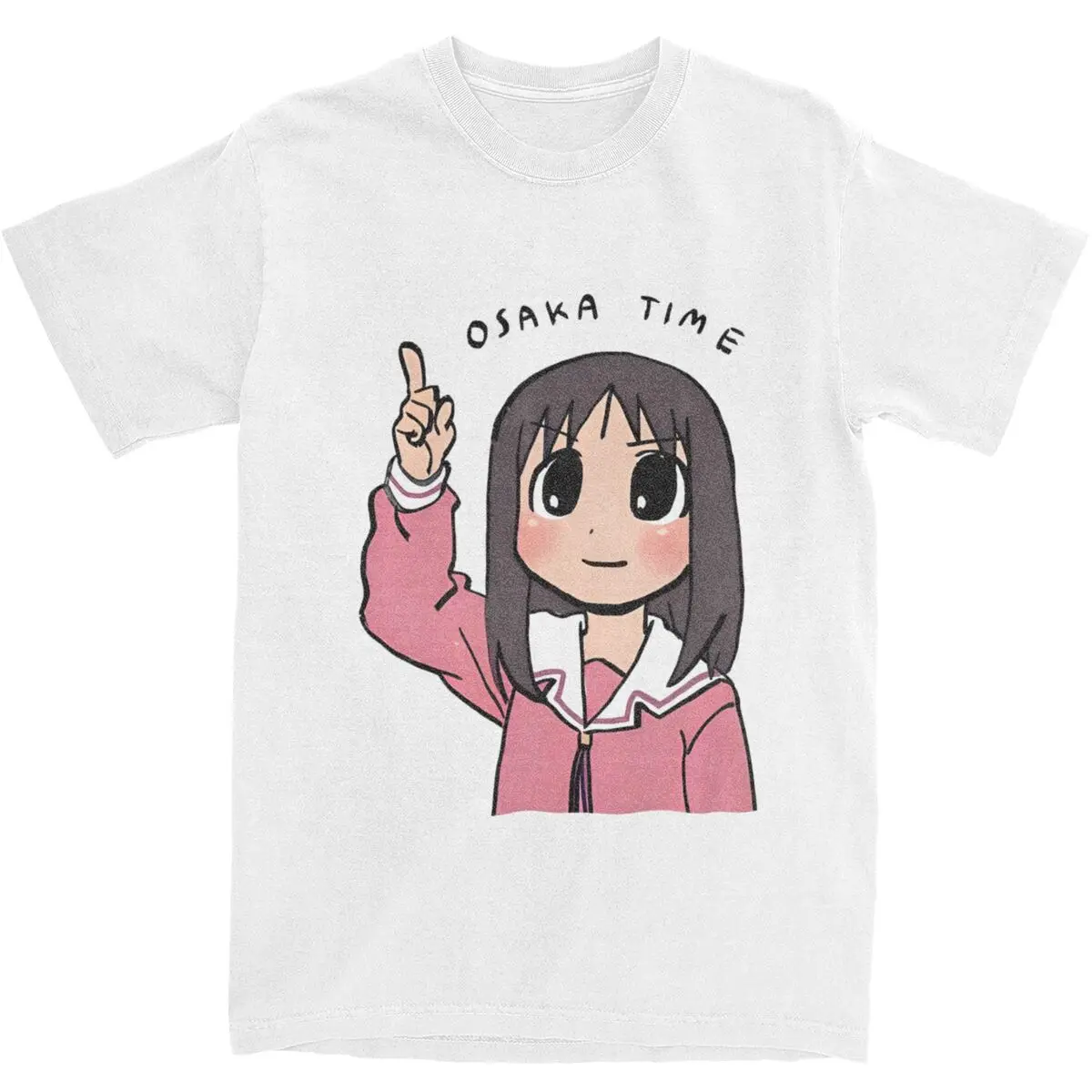 I Draw Osaka Pointing Up Osaka Time Text Azumanga Daioh Cotton T-Shirts Novelty Tee Shirt