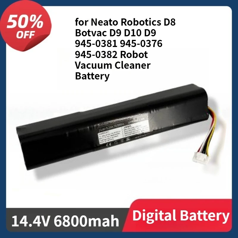 

New Battery for Neato Robotics D8 Botvac D9 D10 D9 945-0381 945-0376 945-0382 Robot Vacuum Cleaner 6800mah Battery