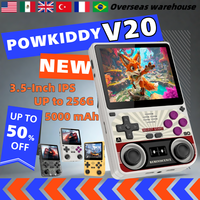 Powkiddy V20 Handheld Game Consoles 3.5-INCH IPS Screen Dual Card Slot Retro Video Game Consoles  5000mAh Battery Birthday Gifts