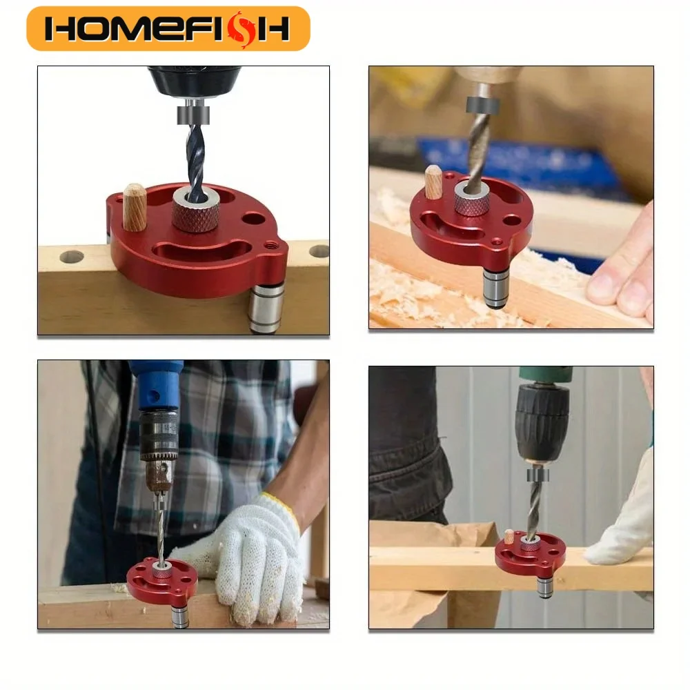 

Самоцентрирующийся шаблон для сверления отверстий, ручной кондуктор для прямых отверстий, локатор для сверления отверстий в деревянных панелях, инструмент для столярных соединений