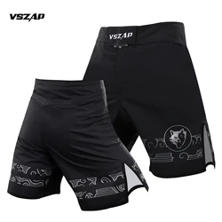 VSZAP Comprehensive Fighting Dragon Pattern Road Graphic MMA Entrenamiento Boxeo Muay Thai Shorts Fitness Deportes Sanda Hombres y Mujeres