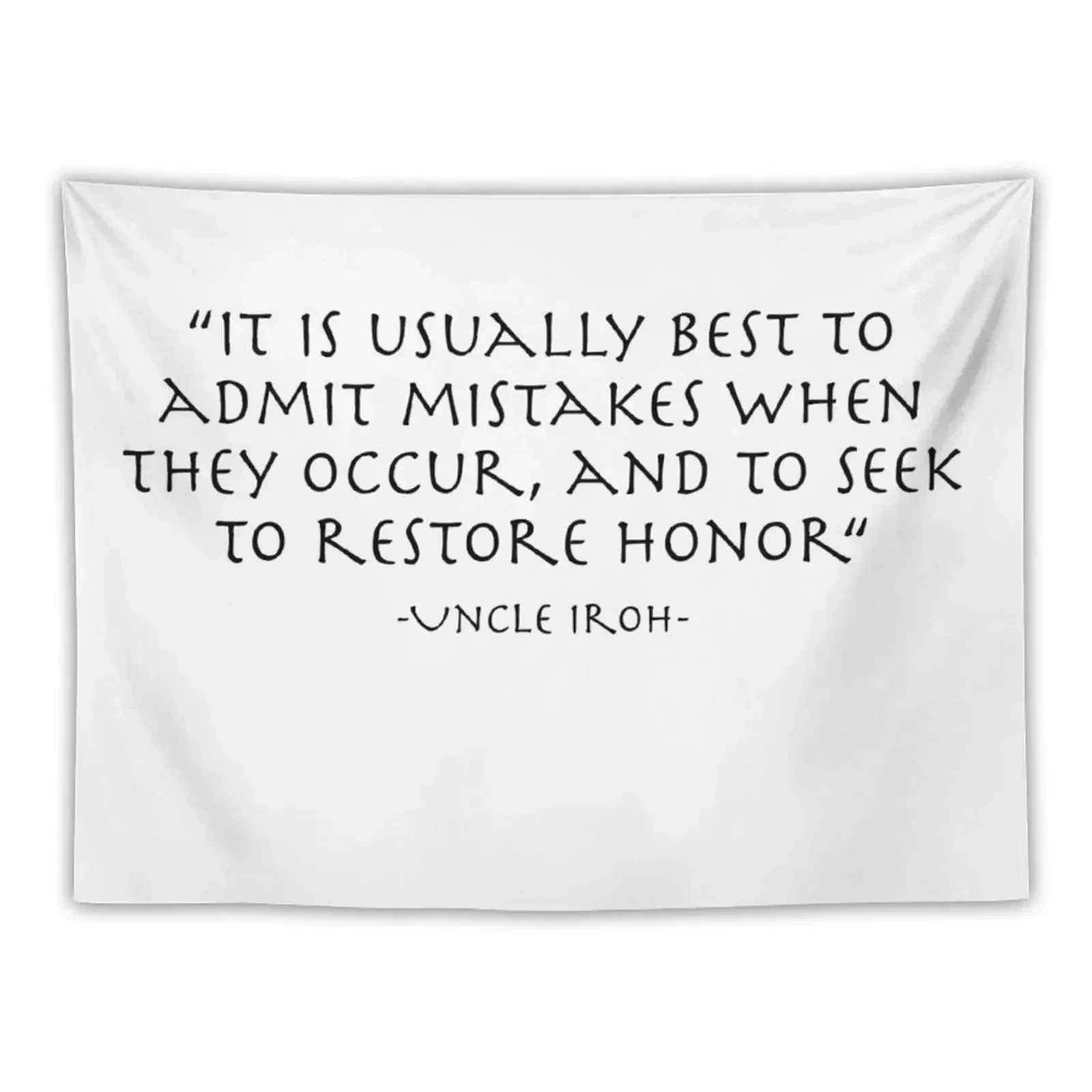 Uncle Iroh on Mistakes Tapestry Things To The Room Bedrooms Decor Tapestry