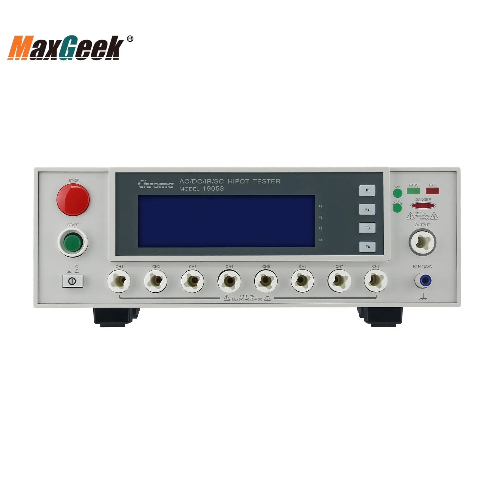 Maxgeek Chroma 19053 AC/DC/IR/SC HIPOT Tester 3-in-1 AC DC Hipot Tester with Built-in 8-Channel Scanner