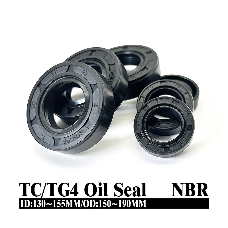 

Сальник TC/TG4, черный NBR, нитриловая резина, внутренний диаметр 130–155 мм, наружный диаметр 150–190 мм для надежной защиты вала в насосах и вращающегося оборудования