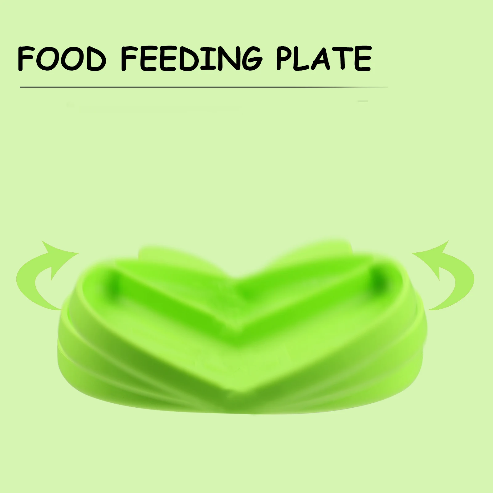 

1pc Children's Silicone Divided Plates for Toddler Baby Dinner Green Tableware Non Slip Suction Cartoon Shaped Food Grade Safe