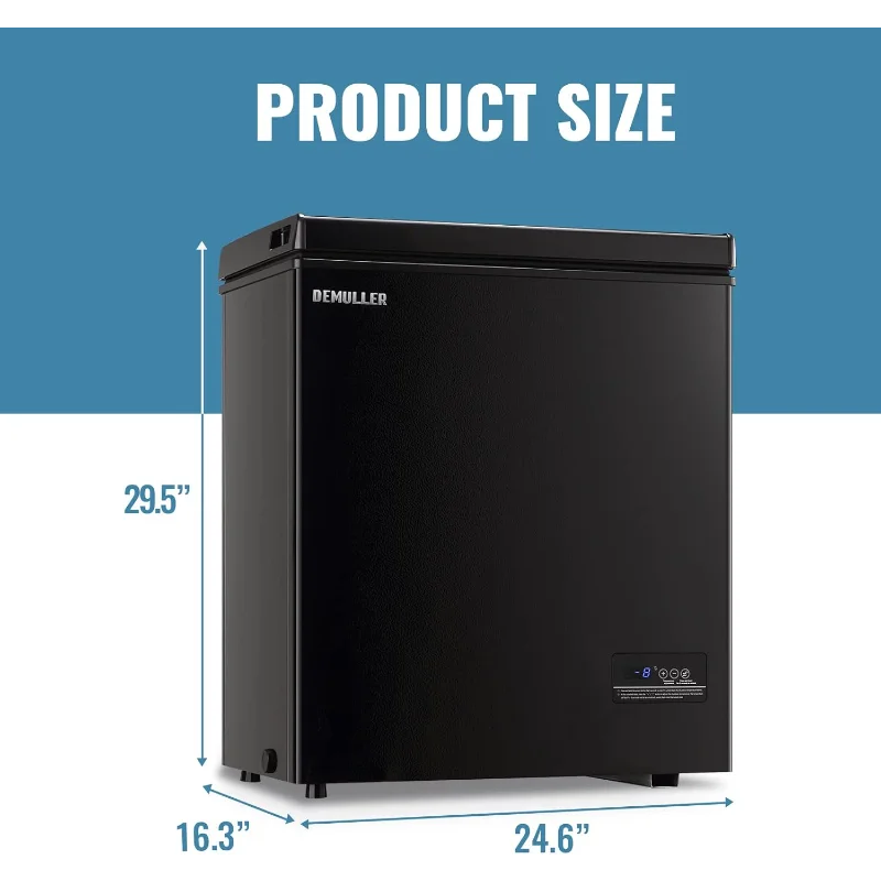 전자 제어 기능이 있는 소형 냉동고 41 ℉   -15로 ℉   탈착식 스테인리스 스틸 2개를 갖춘 독립형 딥 미니 냉동고
