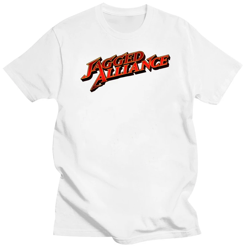 Jagged Alliance Computer game eighties old school retro T-Shirt Black Print Summer Tops Tees