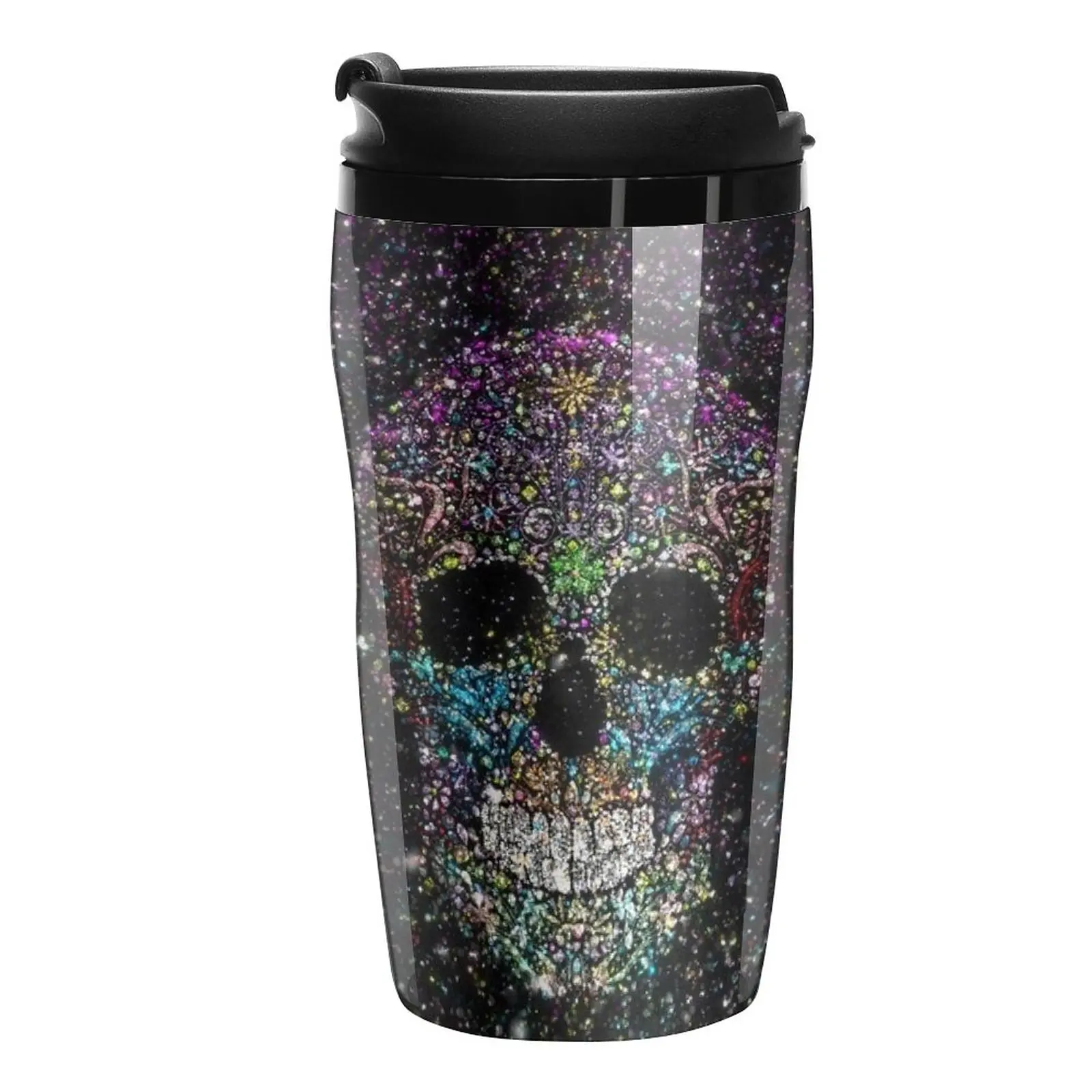 

New Glitter Color Skull Travel Coffee Mug Luxury Coffee Cup Coffee Travel Mug Butterfly Cup Coffee Mug