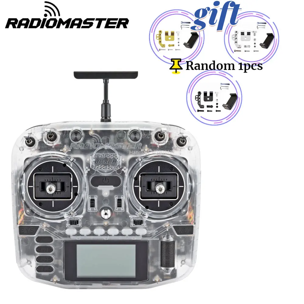 2023 New RadioMaster Boxer Transparent ExpressLRS 2.4G 16ch Hall Gimbal Transmitter Remote Control