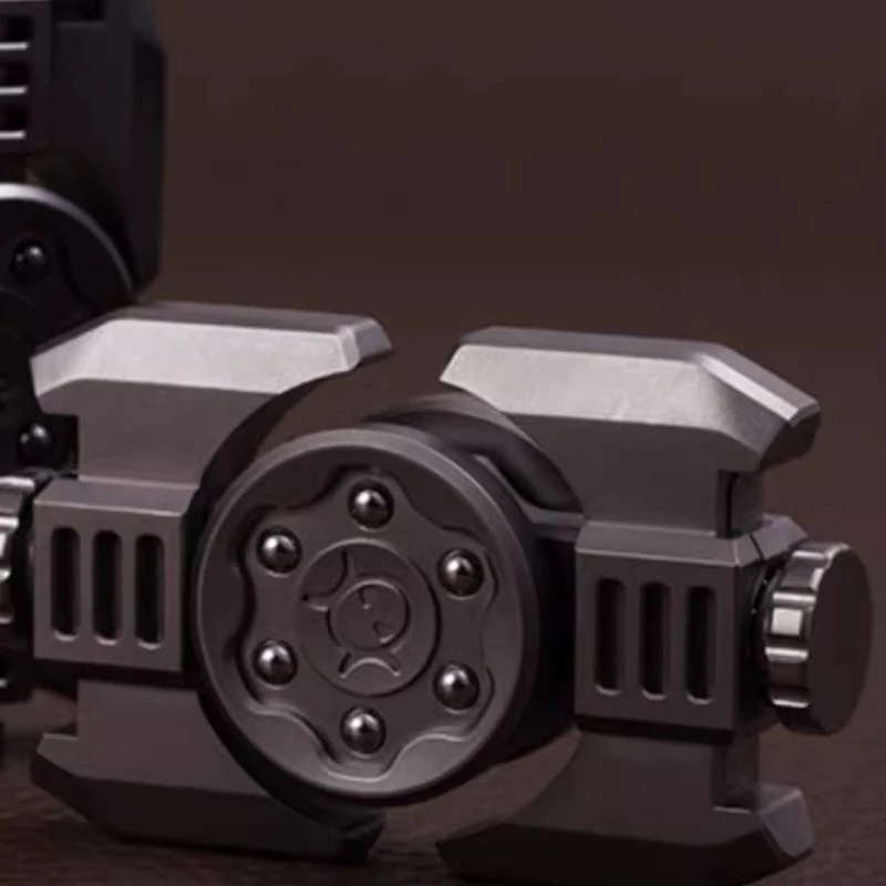 Black Mirror EDC Tomahawk Two-leaf Mechanical Metal Rotating Fidget Spinner Decompression Desktop Toy