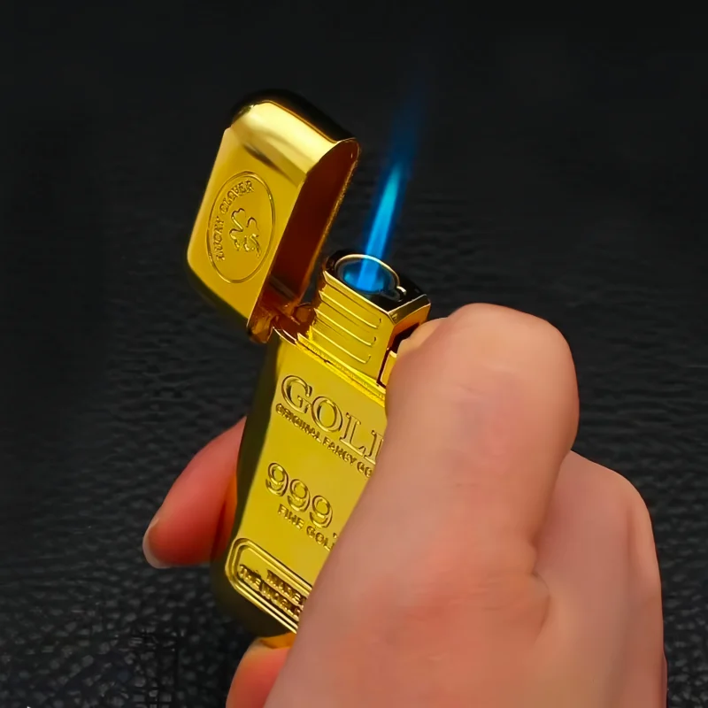 

New Noble Creative Brick Windproof Spray Blue Flame Torch Gas Lighter Mini Portable Outdoor Cigar Lighter Smoking