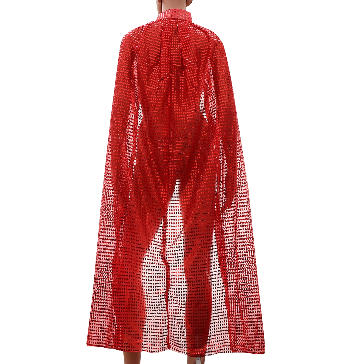 

Sequin Cloak Adult Red Hood Costume Cape Masquerade Halloween Make up
