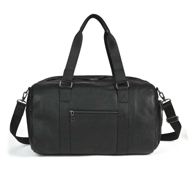 Sacs de voyage en peau de vache naturelle, sac de nuit imperméable en cuir pour hommes, sac à main pour bagages d'avion, sac de week-end pour hommes d'affaires