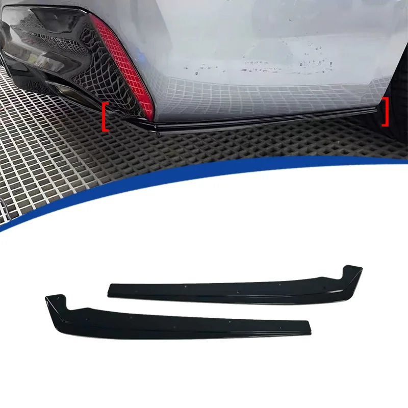 

Для BMW 5 серии G30 G38 2017-25, комплект задних боковых уголков и лезвий юбки, глянцевый черный, прямая посадка, замена, обновление внешнего стиля