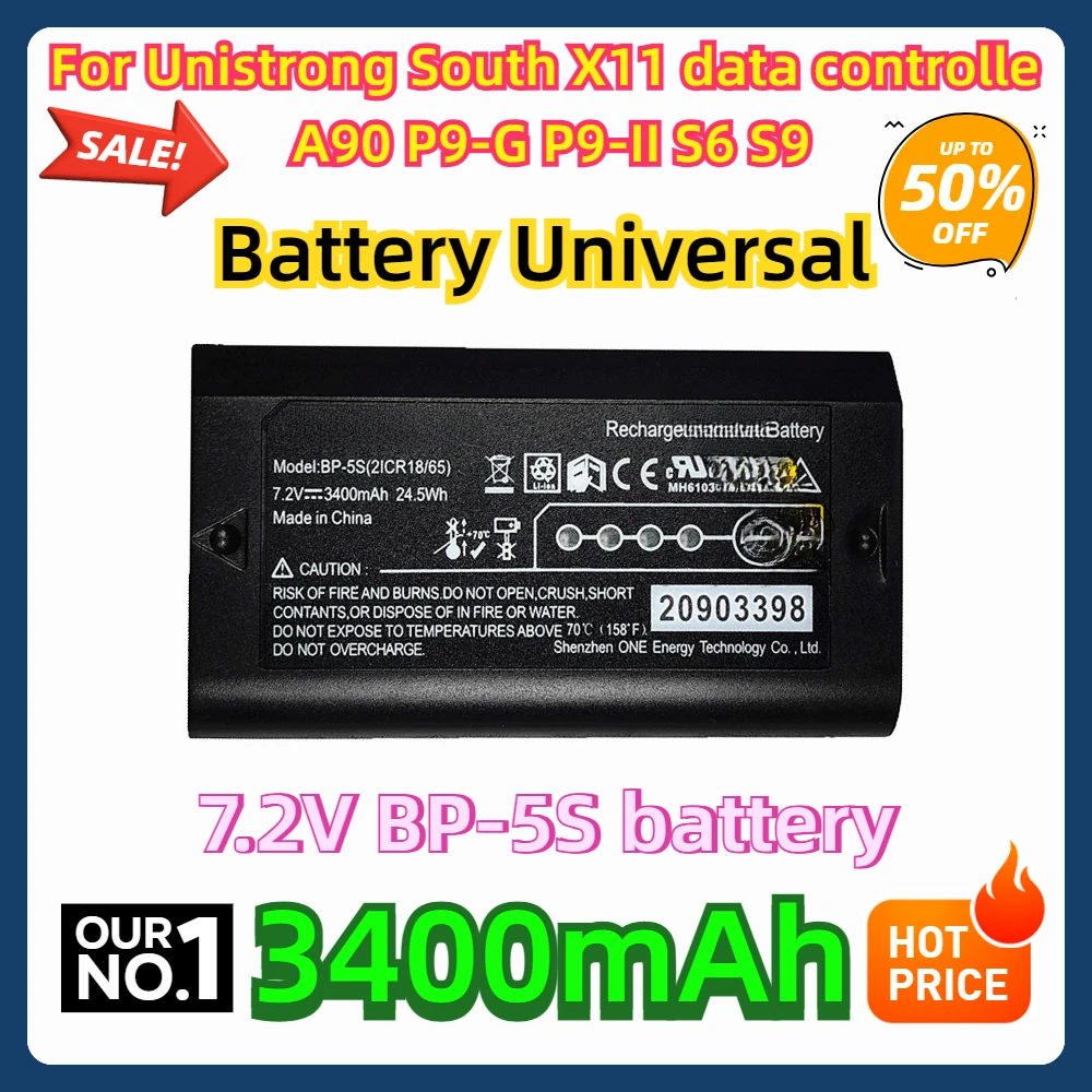 For Unistrong South X11 Data Controlle FOIF A90 STONEX P9-G P9-II S6 S9 Battery Universal 7.2V BP-5S Battery