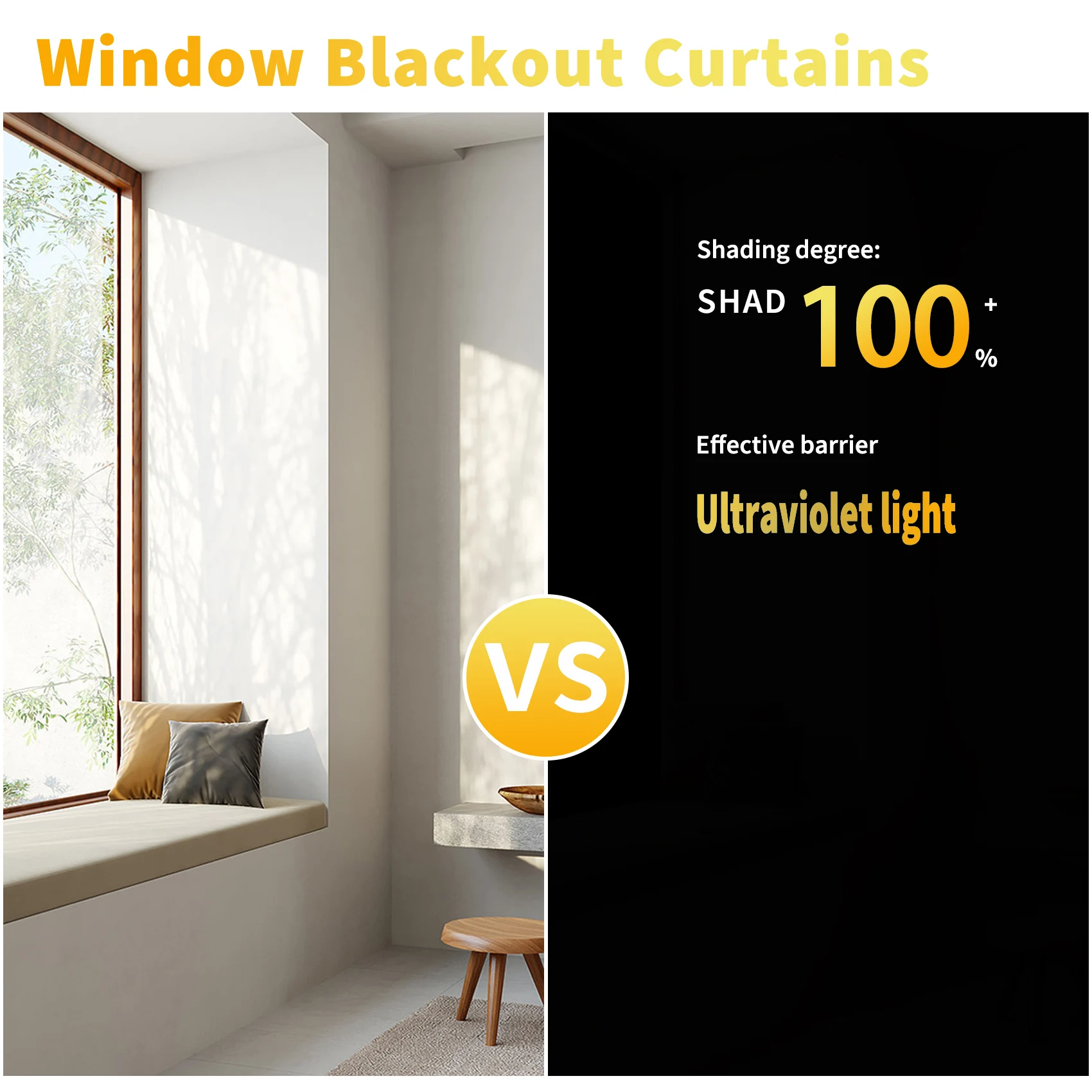 ABLK Portable Blackout Shades Travel Window Blackout Curtains Temporary Blackout Blinds For Baby Bedroom/Dorm/Office