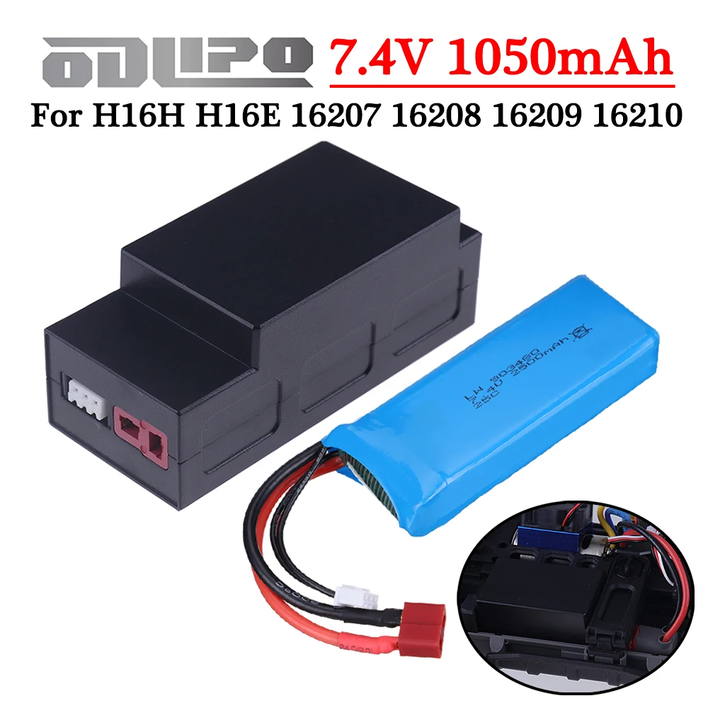 RC Battery For MJX Hyper Go H16H H16E 16207 16208 16209 16210 1/16 RC Truck Spare Battery 2S 7.4V 1050mAh 2500mah Lipo battery