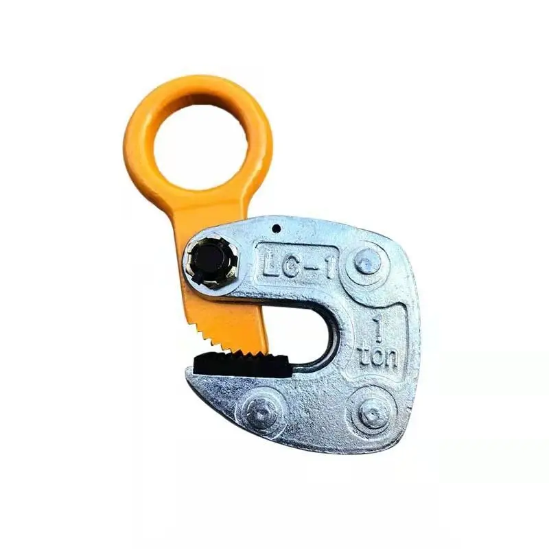LC type horizontal crane lifting pliers steel plate hook die forging flat crane I-beam plate hook clamp 1t2t3 tons