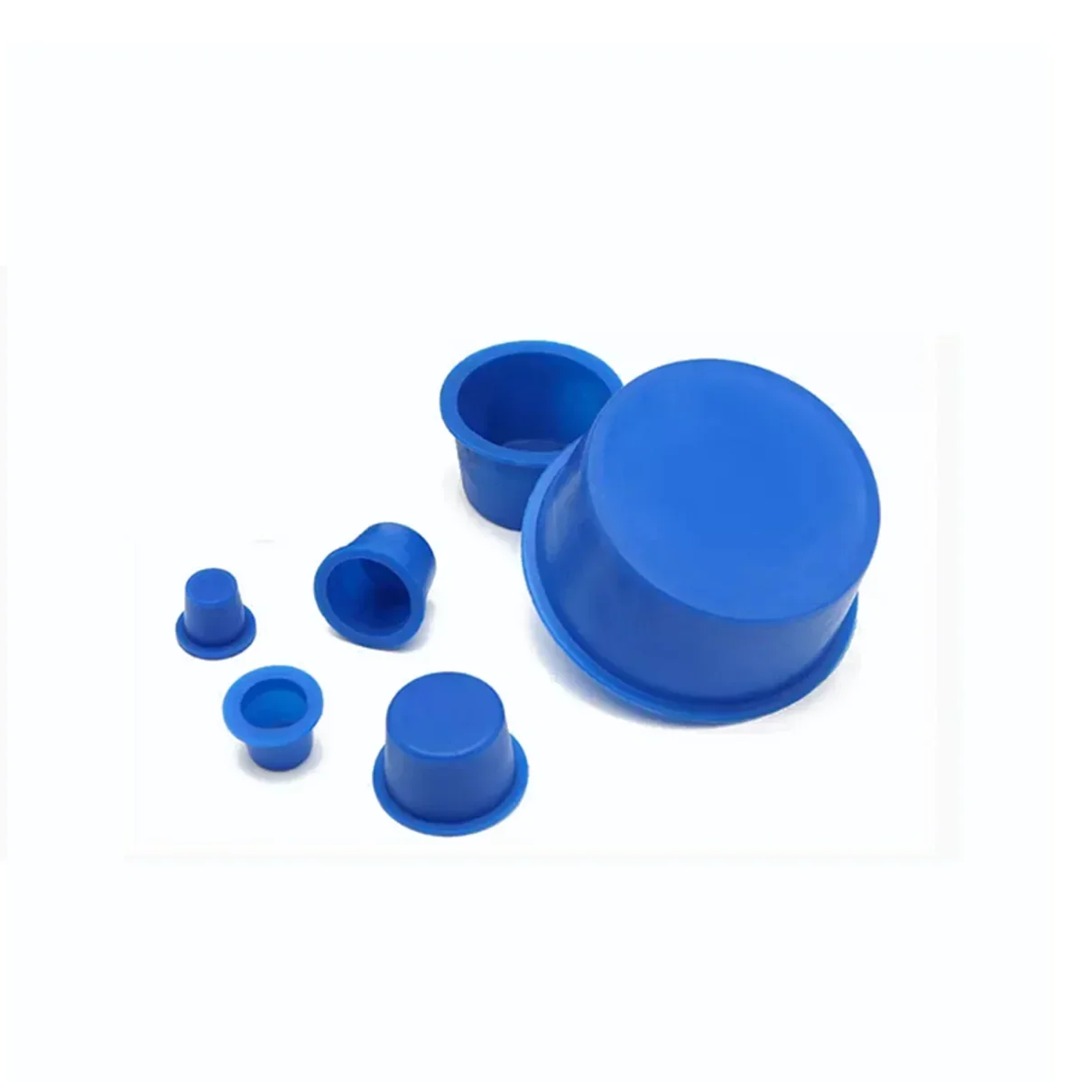 Blue PE Plastics Cone Plug Internal Threaded Hole Cover Plastic Round ZD Series Dust Protection Cap