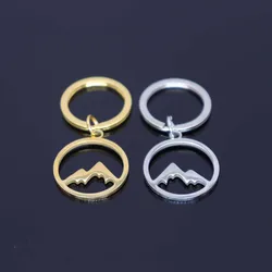 2024 new fashion stainless steel hollow mountain pendant keychain temperament every key chain men and women accessories accessor