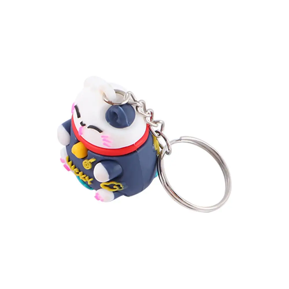 Bag Charm Phone Accessory Ornaments Three-dimensional Good Luck Bag Pendant Lucky Cat Keychain Cartoon Key Ring Car Keyring