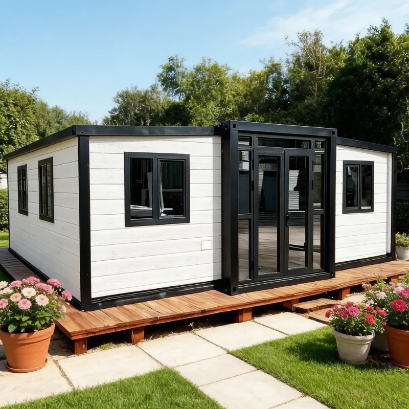 Modular Homes Double Wing Expandable Container House Portable Tiny House Professional Factory Assembled Prefabricated House Home