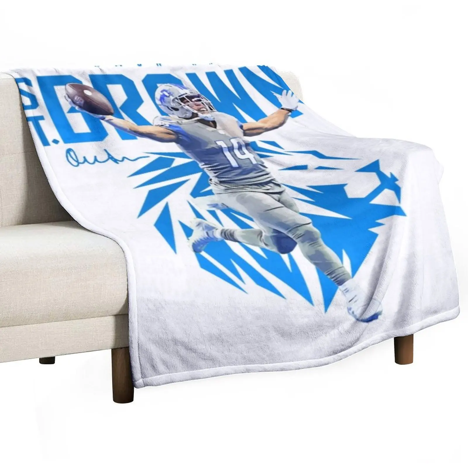 

Amon sport Ra St. Brown (1) Throw Blanket Blankets For Baby blankets and throws Blankets For Sofas Hairys