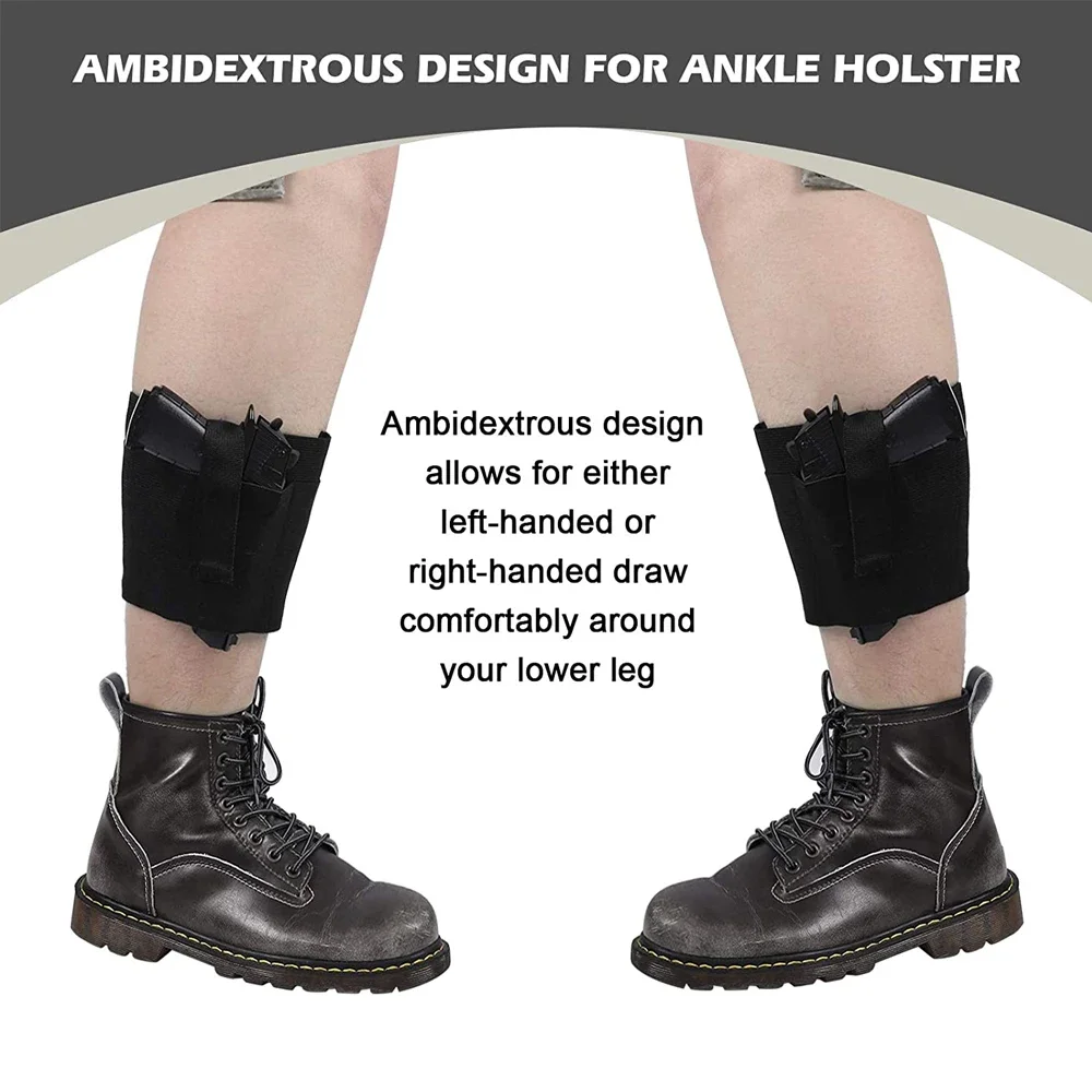 Ankle Holster for Concealed Carry Fits: SIG P365, Glock 43 26 19, Ruger LCP LC9, Springfield Hellcat XDS, M&P Shield 9mm . 380