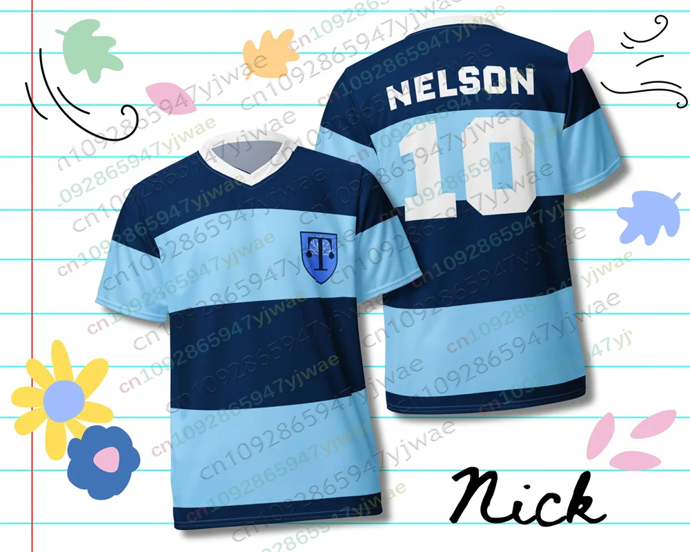 Heartstopper Replica Shirt Nick Nelson Charlie Spring Rugby Jersey School Uniform Unisex Sportswear Couples Tee Unisex T-shirts