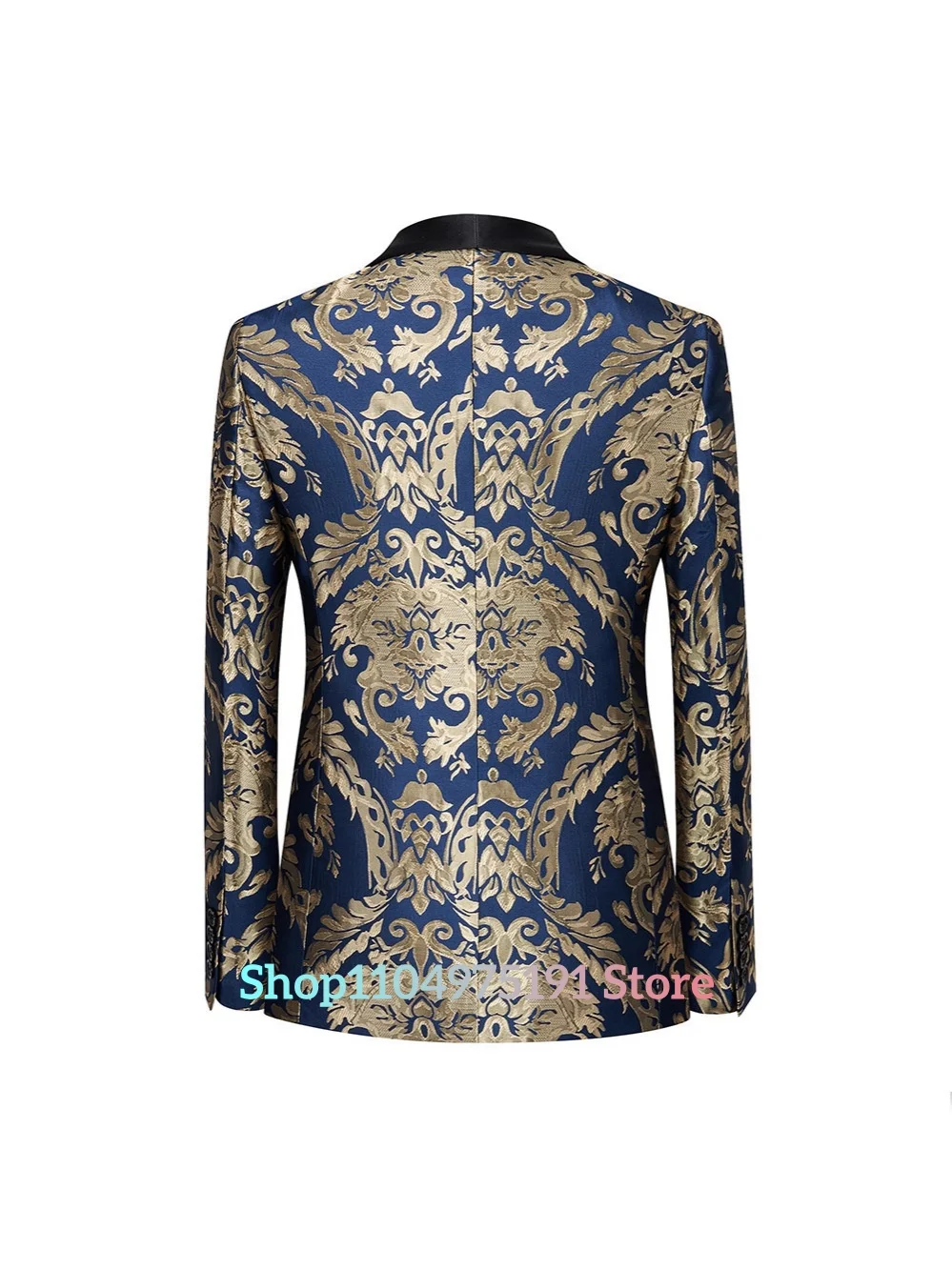 طقم بدلة رجالية من قماش الجاكار ذو لون رقيق بقصة ضيقة على الطراز الأوروبي والأمريكي، بدلة رجالية مكونة من قطعتين (سترة + بنطلون) بدلة عمل