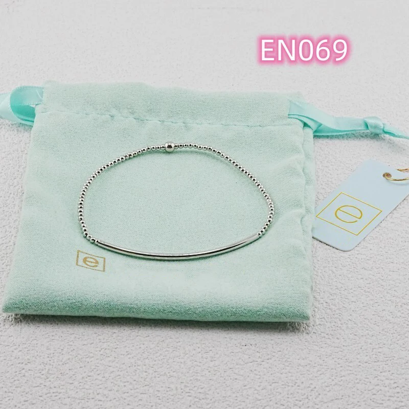 

VKVVA Fashion Jewelry Sliver-plated Curved Tube Beaded Bracelet for Women Birthday Gifts, Unique Gift