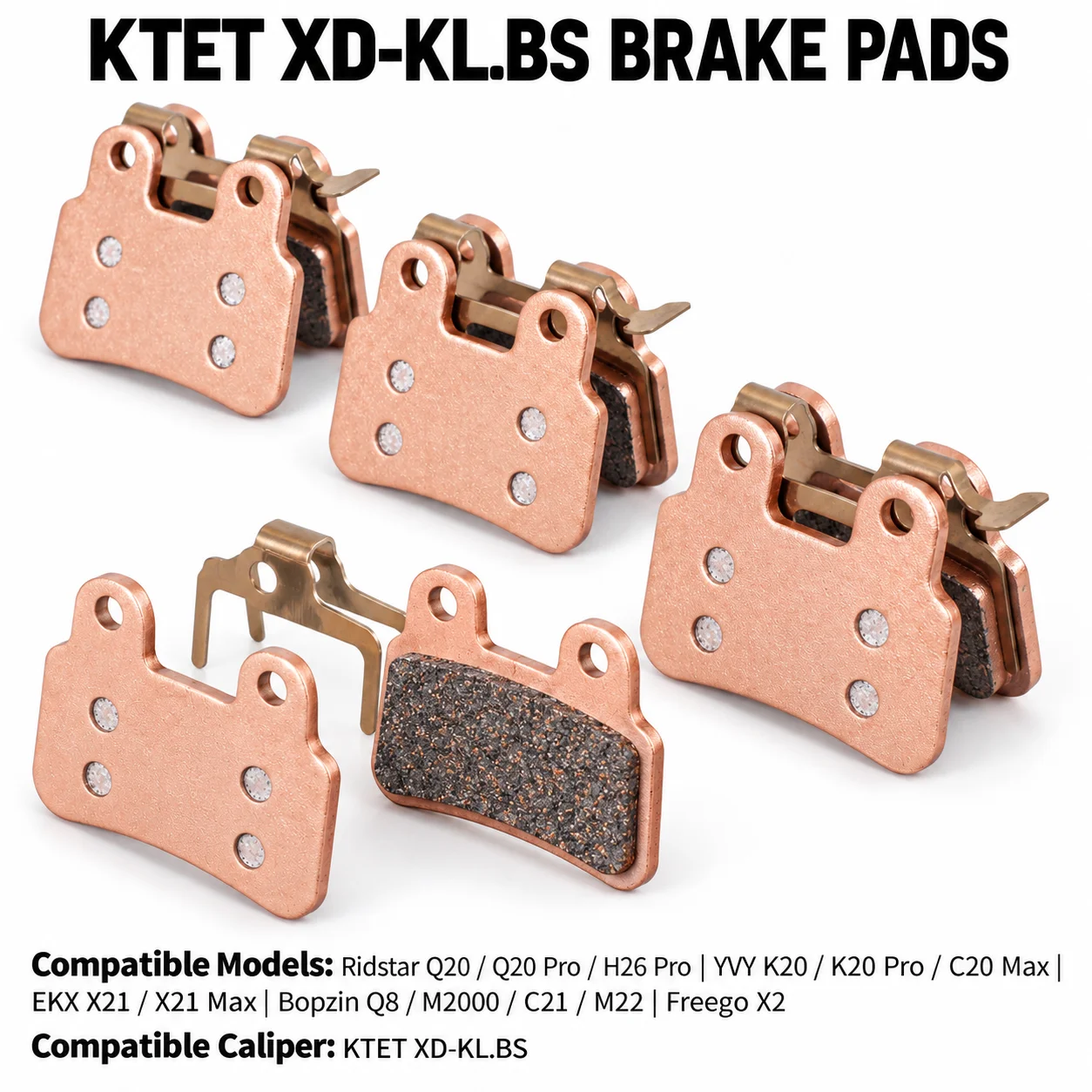 Electric Bicycle Brake Pads for Ridstar Q20 Pro H26 Pro YVY K20 Freego X2 KTET XD-KL.BS Hydraulic Disc Caliper Repair Spares