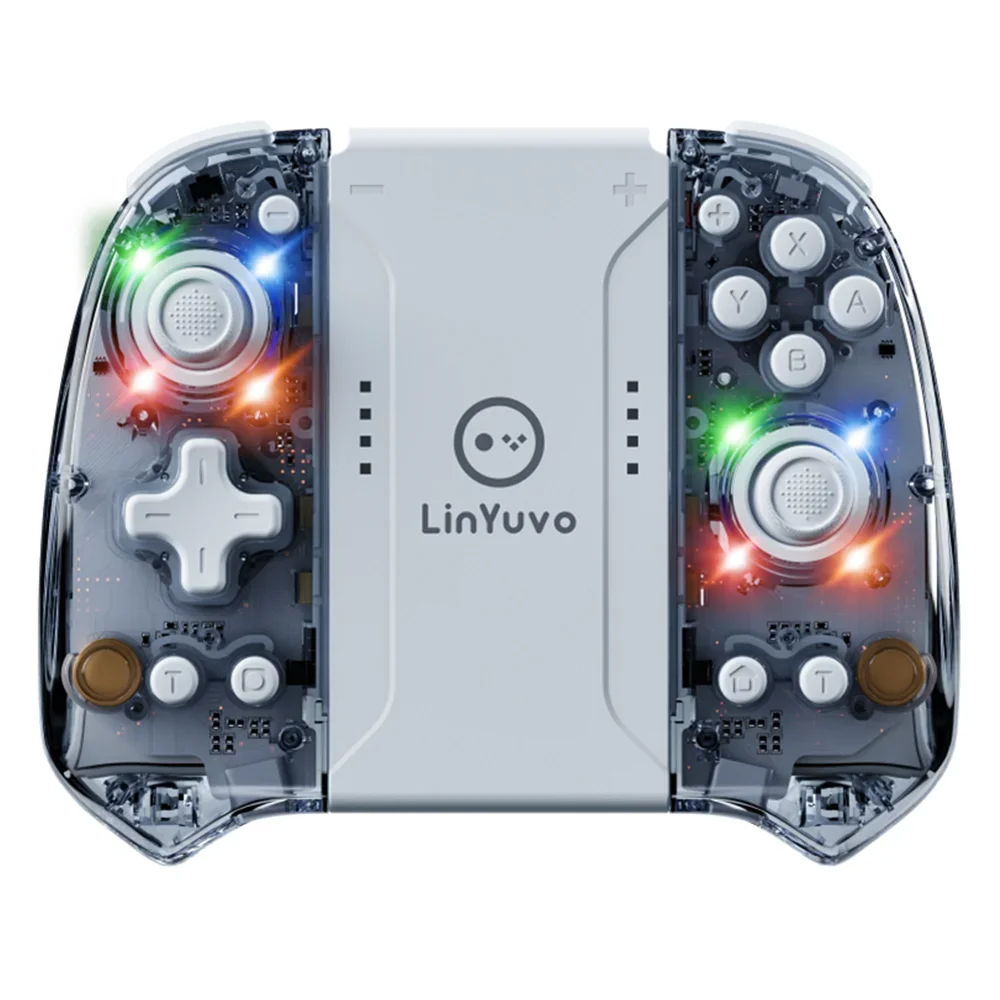 

LinYuvo KS58 Joypad Transparent For Switch / Switch OLED Joypad Automatic wake-up With somatosensory six-axis Compatible