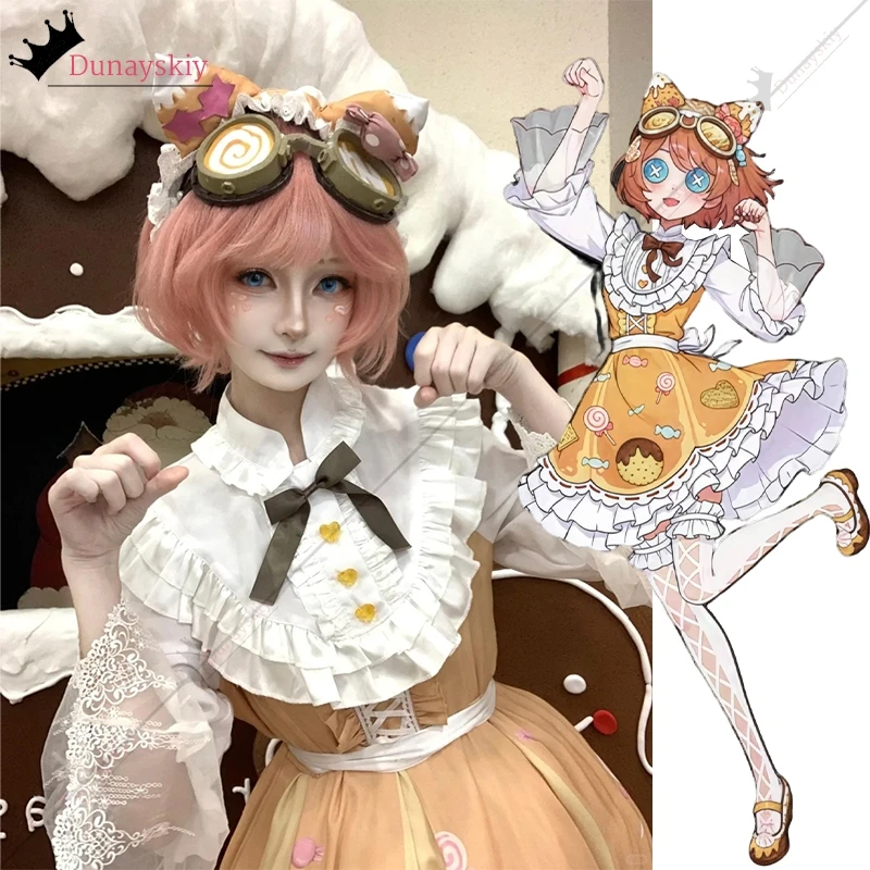

Cosplay Game Identity V Candy Girl Mechanic Costume Candy Girl Lolita Wig Shoe Fullset Halloween Carnival Theme Party Dress Up
