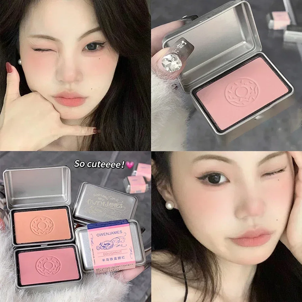 Monochrome Blush Peach Pink Orange Tint Makeup Blush Palette Cheek Contour Rouge Cosmetics Long-lasting Face Brightens Cosmetics