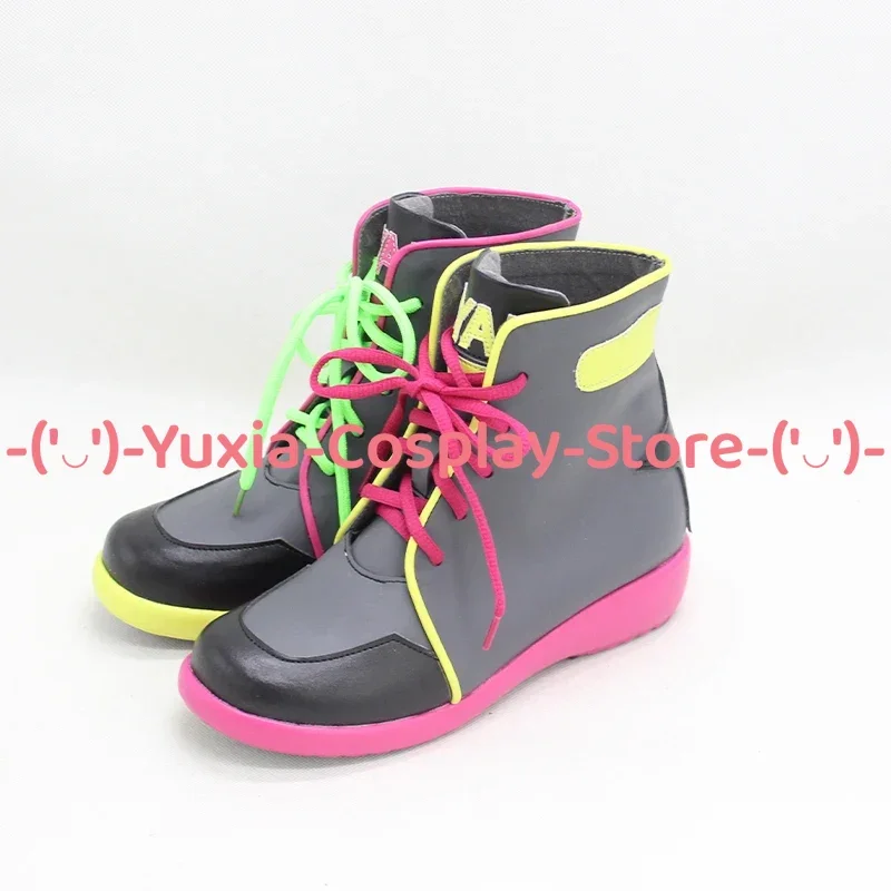 Yuxiacosplay! Hololive Tokoyami Towa Buty do Cosplayu Anime Gra Postać Rekwizyt Skórzane Botki PU Halloween Karnawał Kostium na Imprezę